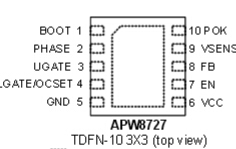 APW8727/L  Synchronous single PWM Controller with Multiform supply Voltage